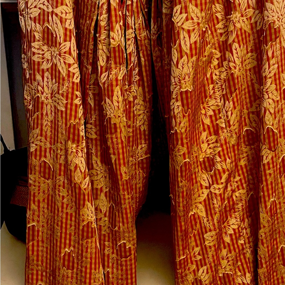 Gold and red two-piece outfit